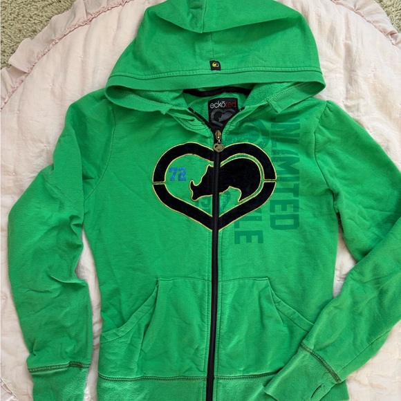 Ecko Unlimited Green Women’s Hoodie - Picture 2 of 14